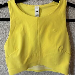 Lululemon Athletica Vibrant Yellow Crop Top size 6, NWT.